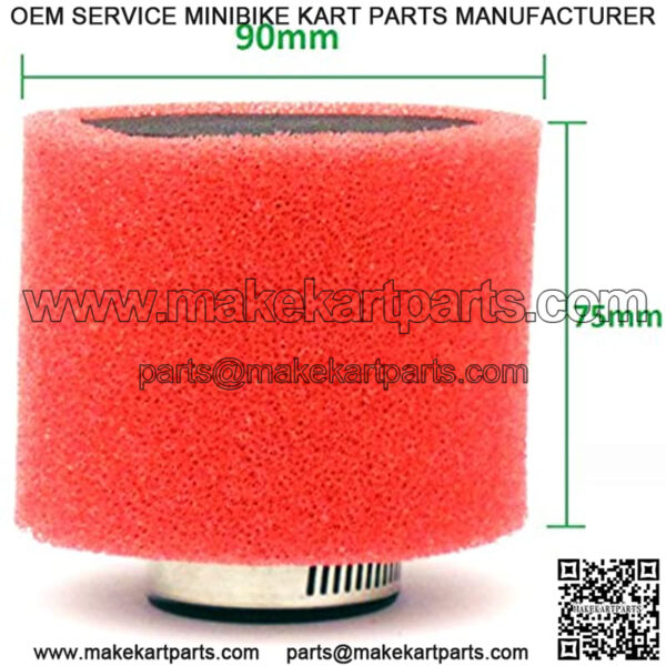 38mm Universal Fit Straight Foam Air Filter Clamp On Scooter ATV Dirt Bike Mini - 6942 - Image 3