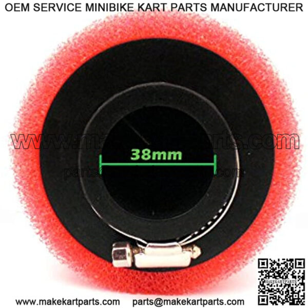 38mm Universal Fit Straight Foam Air Filter Clamp On Scooter ATV Dirt Bike Mini - 6942 - Image 4