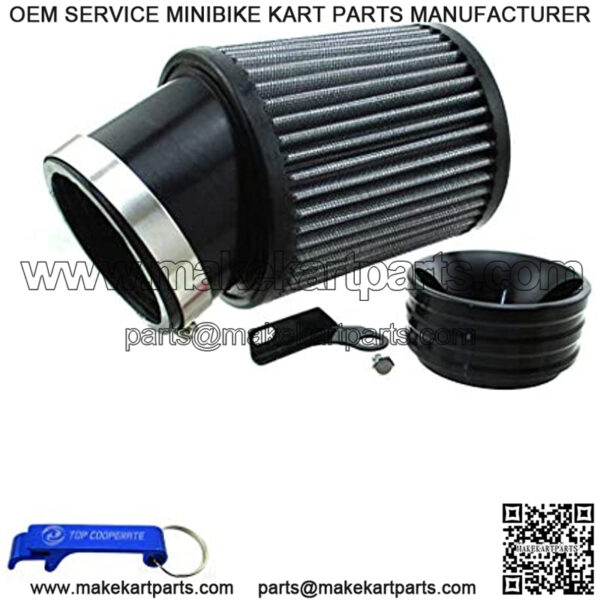 Air Filter Cleaner Adapter Kit For Honda Clone 6.5 HP GX160 GX200 Go Kart For Predator 212cc Engine Racing Cart Mini Bike (Black)