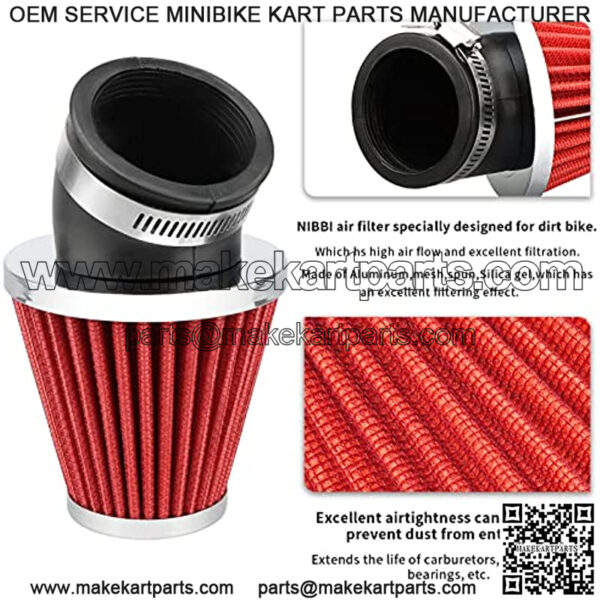 48mm Air Filter  Motorcycle Air Filter High Performance Air Filter for Pit Bike HONDA YAMAHA SUZUKI KAWASAKI KTM ATV SSR TTR Dirt Bike Mini Bike GY6 AJS - Image 5
