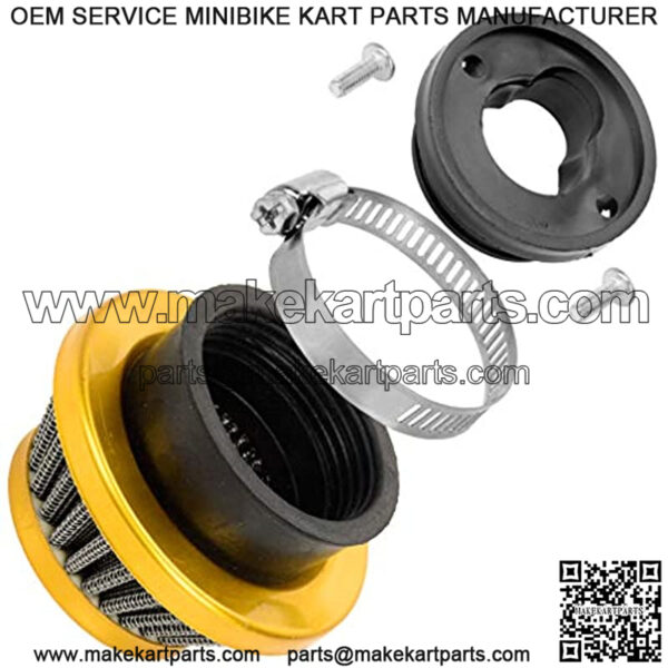 44mm 42mm 43mm Air filter Cleaner Stack Fuel filter for 47cc 49cc Mini ATV Quad Dirt Pocket Bike Cag MAT1 MAT2 FS529 FS509 Mini Moto Pit Dirt Bike Moped Scooter Motocross Parts Golden - Image 3