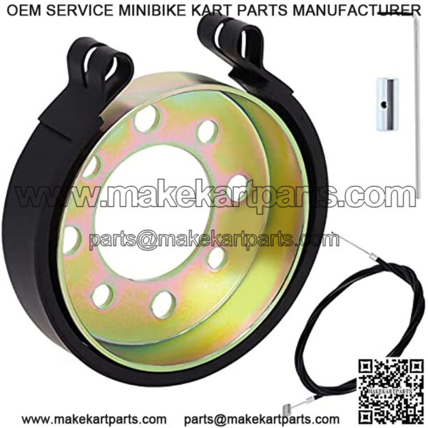 Go Kart 4" Band Brake & 4" Drum & Pin Kit with Throttle Cable fits for Go Kart Mini Bike ATV