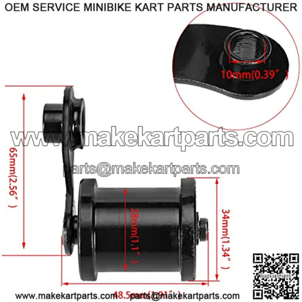 Chain Tensioner with 1-3/4" Roller for Powersports 6.5HP 196cc 212cc CT200u Trail 200 BT200x CT200u-ex Massimo MB200 Baja Heat Warrior MB200 MB165 TrailMaster Hensim Motorsport Mini Bike Parts - Image 2