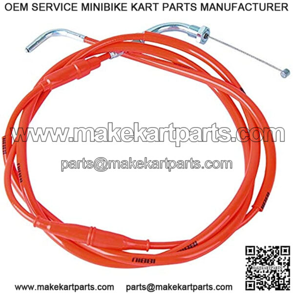 High Performance Motorcycle Throttle Cable Adjustable GY6 Scooter Throttle Cable Flat Slide Carburetor Throttle Cable Red 185CM Fit Yamaha TaoTao Kymco SYM GY6 Scooter 125 150 Moped (red)