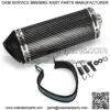 Universal 1.5" Inlet Exhaust With Removable DB Killer Slip On Dirt Street Bike Motorcycle Scooter - Carbon Fiber Color