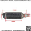 Universal 1.5-2" Inlet Slip On Exhaust With Removable DB Killer - Street Bike Motorcycle Scooter - Carbon Fiber Color - Image 2