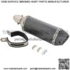 Universal 1.5-2" Inlet Slip On Exhaust With Removable DB Killer - Street Bike Motorcycle Scooter - Carbon Fiber Color - Image 3