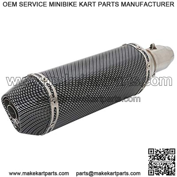 Universal 1.5-2" Inlet Slip On Exhaust With Removable DB Killer - Street Bike Motorcycle Scooter - Carbon Fiber Color - Image 4