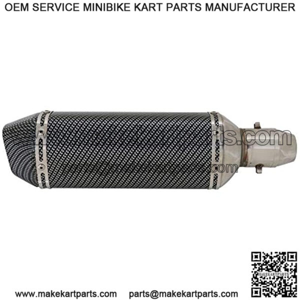 Universal 1.5-2" Inlet Slip On Exhaust With Removable DB Killer - Street Bike Motorcycle Scooter - Carbon Fiber Color - Image 5