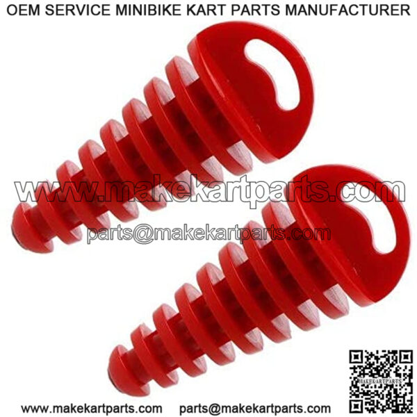 Pipe Exhaust Wash Plug for 80cc 125cc 150cc 250cc 2-Stroke ATV Quad Pit Dirt Bike Scooter Moped Motorcycle (Pack of 2) (red)