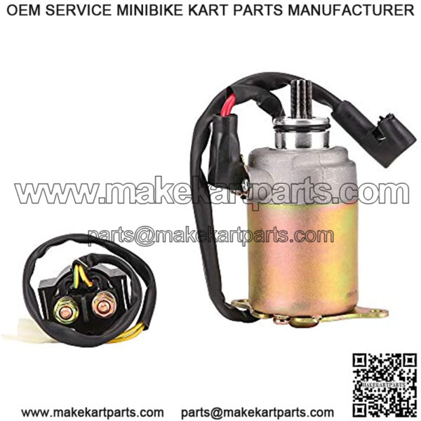 GY6 125CC 150CC Starter motor and Starter relay ATV Scooter Moped ATV Go Karts Quad 4 Wheelers Baja