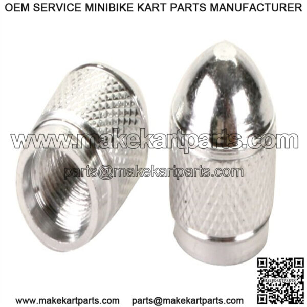 Silver Hex Sport Valve Cap Set
