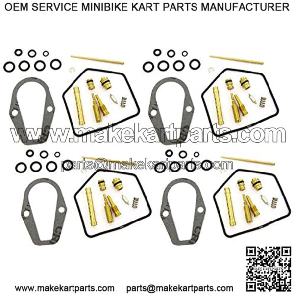 Set of 4 Carburetor Repair Kits - Fits Honda CB550K - 1974-1976 - Carburetor Rebuild Set