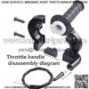 Mini Bike Throttle Assembly Throttle Cable for Coleman 200cc Mini Bike Parts Twist Throttle Wish Motorcycle Cruise Control - Image 4