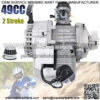 47cc 49cc 2-Stroke Complete Engine Motor, High-Performance Pull-Start Single-Cylinder Engine Kit for Pocket Bike Mini Dirt Bike Atv Scooter - Image 3