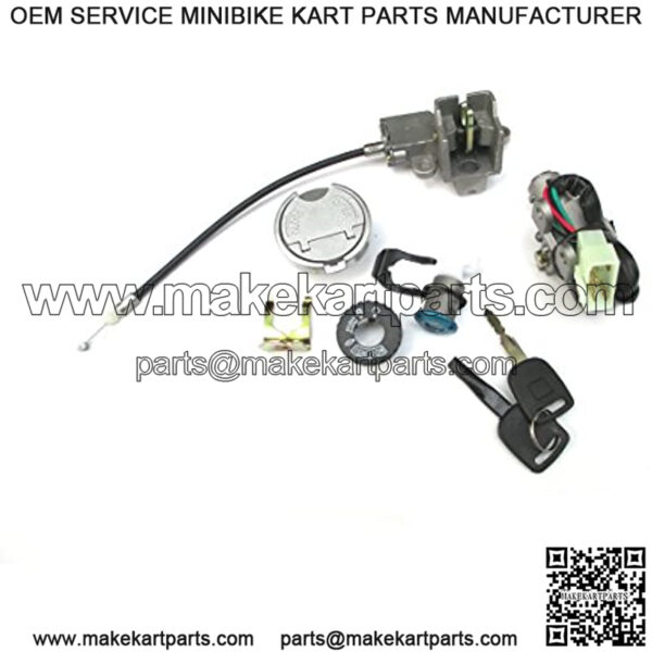 Scooter Ignition Switch Key Set 49 50 cc TaoTao Peace Roketa Jonway NST Tank Gy6 - Image 2