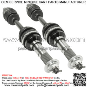 Front Right And Left CV Joint Axle for Yamaha Big Bear 350 YFM350FW 4X4 1997-99
