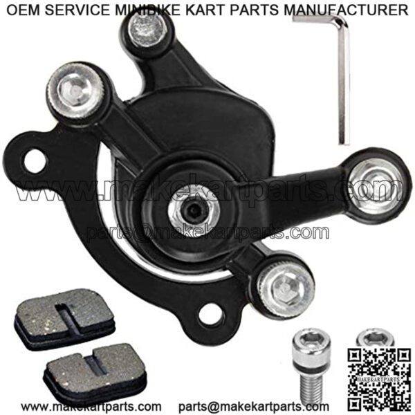 Disc Brake Caliper and Pads for 97cc 2.8HP Motorsports Doodle Bug DB30 (Blitz, Dirt Bug, Racer) MVS10 Electric Razor MX500 RSF350 Mini Bike 43 47 49cc Mini ATV Gas Scooter Dirt Pocket Bike
