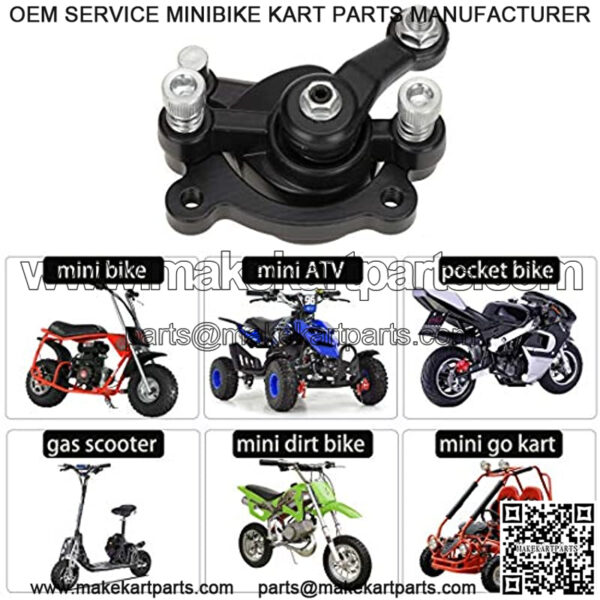 Disc Brake Caliper and Pads for 97cc 2.8HP Baja Motorsports Doodle Bug DB30 (Blitz, Dirt Bug, Racer) MVS10 Electric Razor MX500 RSF350 Mini Bike 43 47 49cc Mini ATV Gas Scooter Dirt Pocket Bike - Image 4