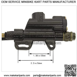 Rear Brake Master Cylinder Caliper Assembly for 50cc 70cc 90cc 110cc 125cc Chinese ATV Quad Scooter Foot Rear Brake assembly Compatible with TaoTao Motorsports 4 Wheeler ATV Quad Scooter