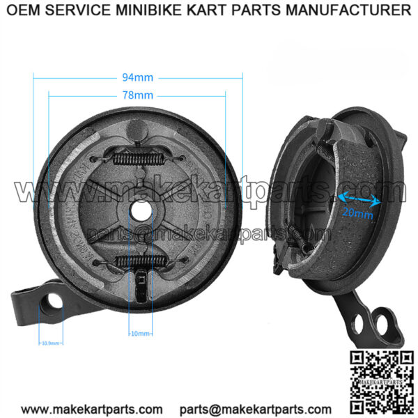 G30 auxiliary wheel brake line pull drum brake MAX G30 electric scooter front wheel drum brake - Image 2