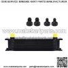 10-row engine oil cooler British-style 10-layer oil radiator AN8/AN6 adapter AN10 oil cooler