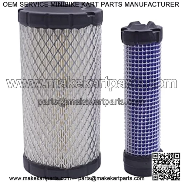 Inner & Outer Air Filters Set M113621 M123378,Air Filter Element Compatible with 1023E 1026R 1200 1720 1725 2030A 2210 2500,Replaces Kawasaki 11013-7029 11013-7048