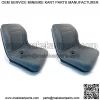 (2) Grey HIGH Back Seats for John Deere Gator XUV 620i, 850D, 550, 550 S4 UTV