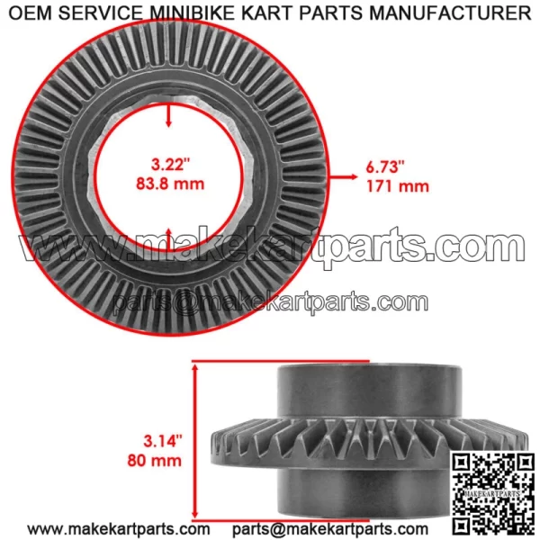 Front Differential Ring & Pinion For Polaris RZR RS1 18 3236626 3236354 - Image 2
