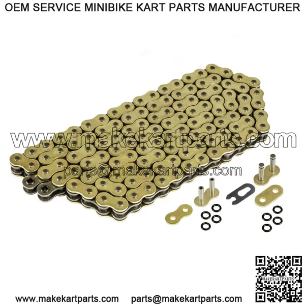 520 X 120 Links Motorcycle Atv Golden O-Ring Drive Chain 520-Pitch 120-Links