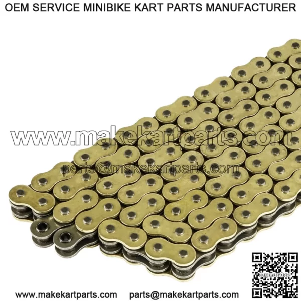 520 X 120 Links Motorcycle Atv Golden O-Ring Drive Chain 520-Pitch 120-Links - Image 3
