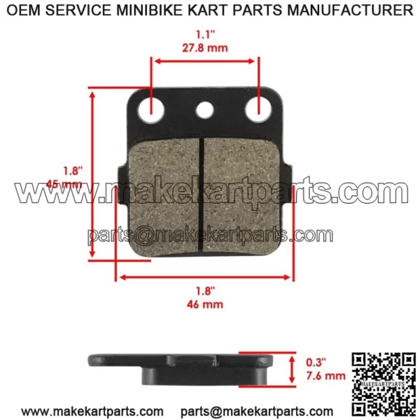 Front Brake Pads & Rear Shoes for Honda TRX420FPM TRX420TE TRX420TM 2007-2018 - Image 3