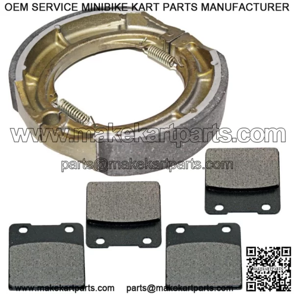 Front Brake Pads & Rear Brake Shoes for Suzuki VS750GLP Intruder 750 1988-1991