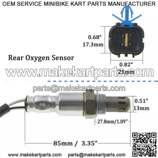 Oxygen sensor (rear)  96415640 OZA610-W2   49CM for Chevrolet Captiva 2.4L 08-10 - Image 2