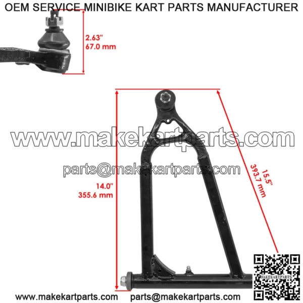 Front Upper Lower Left Right A-Arm for Yamaha RAPTOR 700 YFM700R 2006-09 - Image 2