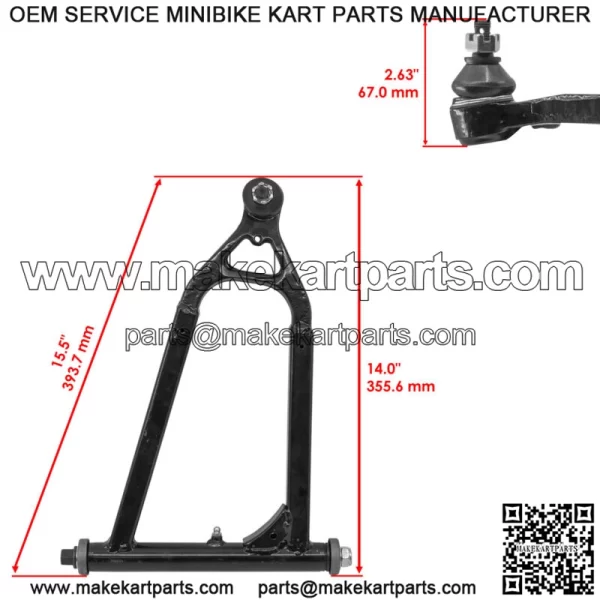 Front Upper Lower Left Right A-Arm for Yamaha RAPTOR 700 YFM700R 2006-09 - Image 3