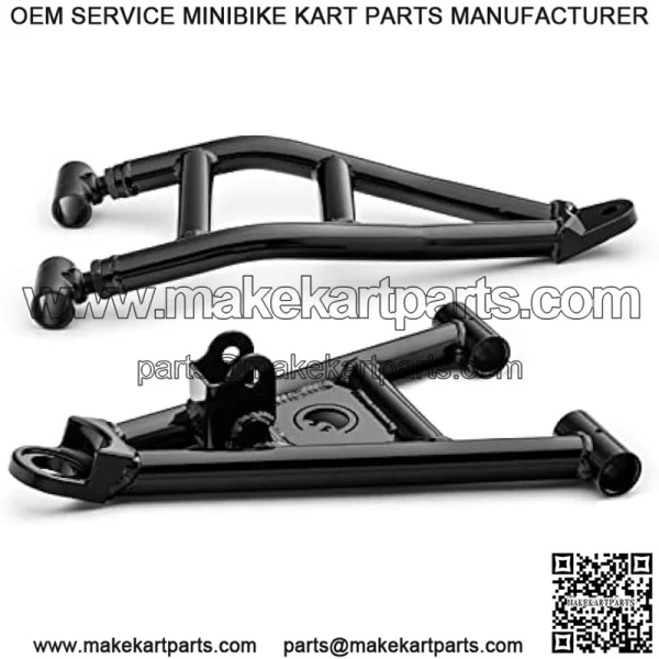 High Clearance 1.5" Offset A-Arms for 2019+ Kawasaki Mule Pro-MX | Black | Fit up to 28" Tires | 25% Larger Than Stock