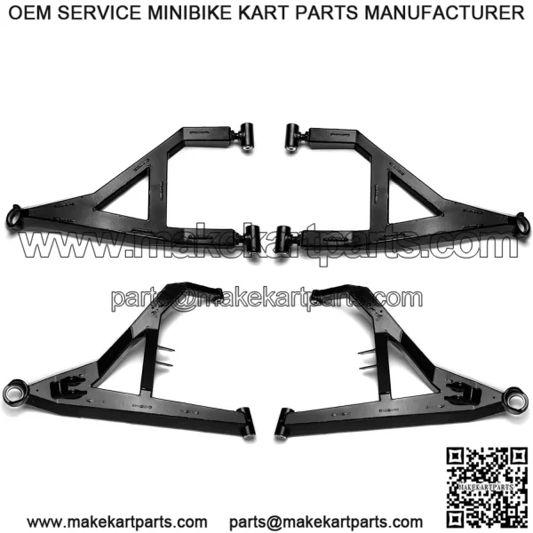 1.5" Forward Offset Sidewinder A-Arms for Polaris RZR XP 1000/XP 4 1000 (See Fitment) - Red - Upper and Lower A-Arms - Fit up to 34" Tires - Adjustable Upper Pivot Block - Made of Alloy Steel