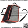 For Universal Black+Red Wire Car Seat Back Organizer Bag PU Leather+Thick Nylon
