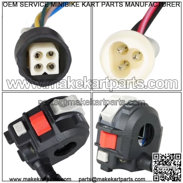 Left Handlebar Kill Switch Start Run Off Headlight for 1986 Yamaha Moto 4 225 - Image 3
