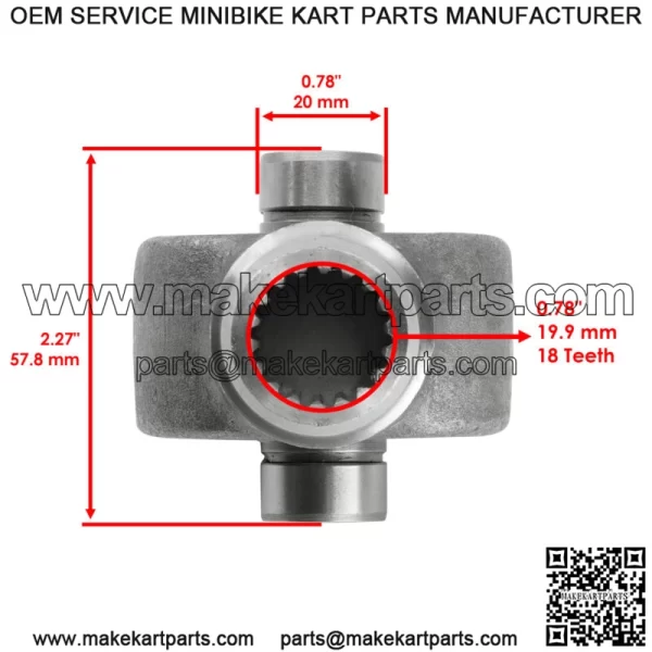2x Front Drive Shaft Yoke with U-Joint for Yamaha Grizzly 450 YFM450 YFM45F 2007 (For: 2006 Yamaha Rhino 660) - Image 2