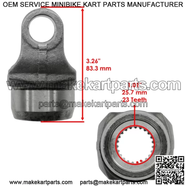 2x Front Drive Shaft Yoke with U-Joint for Yamaha Grizzly 450 YFM450 YFM45F 2007 (For: 2006 Yamaha Rhino 660) - Image 3