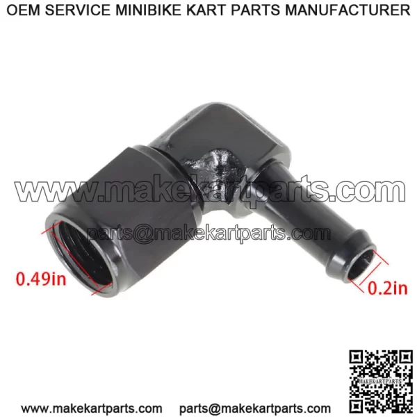 90 Degree 6AN Female To 5/16" 3/8"  Aluminum Swivel Hose Barb Fitting Adapter
