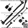 Suspension Assembly Front Inner And Outer Tie Rod Ends Front Upper And Lower Ball Joints Rear Sway Bar Links Drag Link for Jeep Wrangler 10pcs