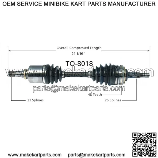 For Toyota Celica Corolla Prizm Front Driver Left CV Axle Shaft (For: Toyota)