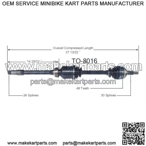 Front Pass Right CV Axle Shaft TO-8016 For Toyota Avalon Camry Solara (For: Toyota)