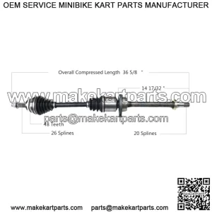 Front Passenger Right CV Axle Shaft TO-8114 (For: Toyota)