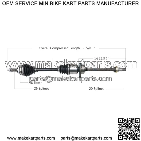 Front Passenger Right CV Axle Shaft TO-8114 (For: Toyota)