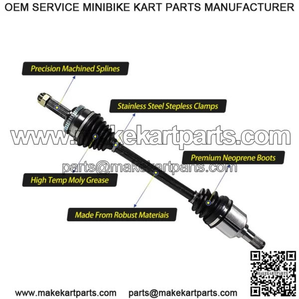 Front Pair CV Axle Shaft for Toyota Matrix XRS Wagon Manual Trans FWD 03-06 (For: Toyota) - Image 2