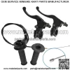 7/8" Handlebar Grip Throttle Cable Clutch Brake Lever For Honda Baja Doodlebug